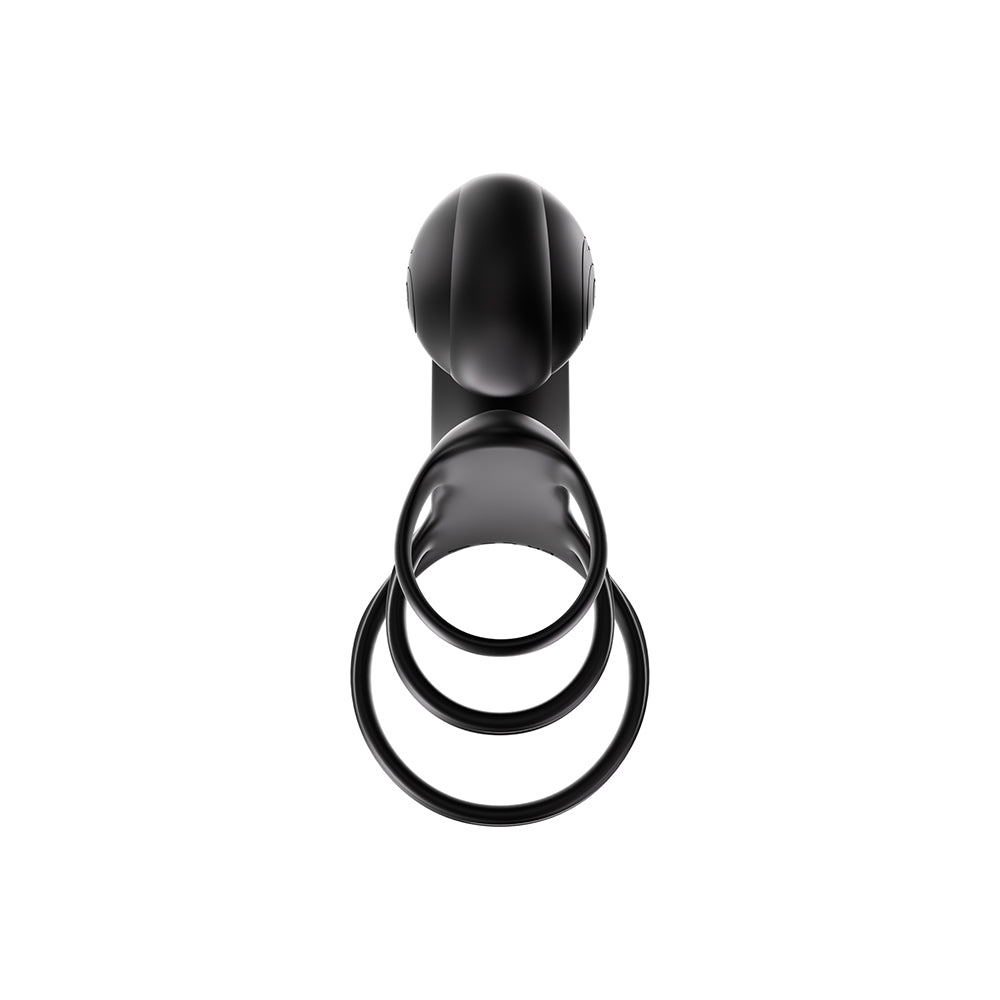 Svibe Snail Jovi Arc Couples Ring Vibrator Noir Haze top view showing unique contour design.