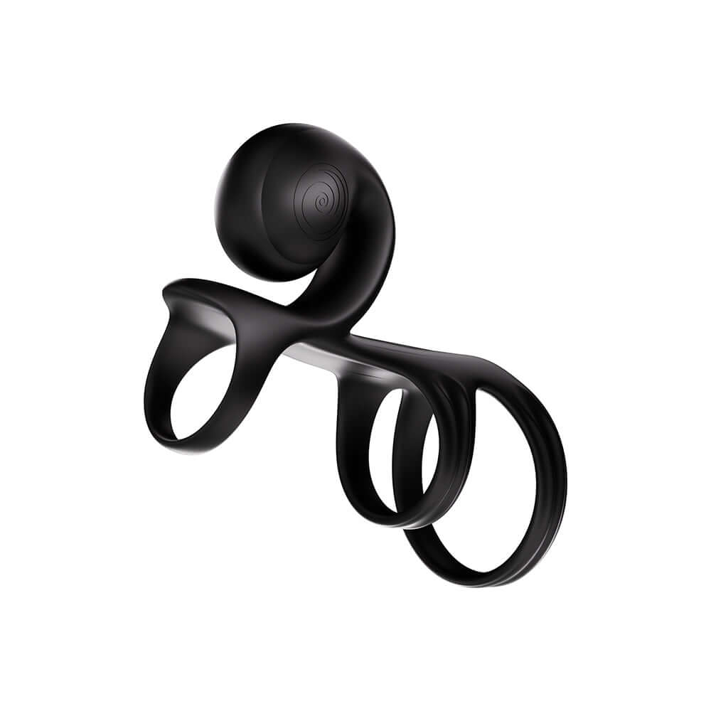 Svibe Snail Jovi Arc Couples Ring Vibrator Noir Haze showcasing its innovative design for enhanced comfort and control.