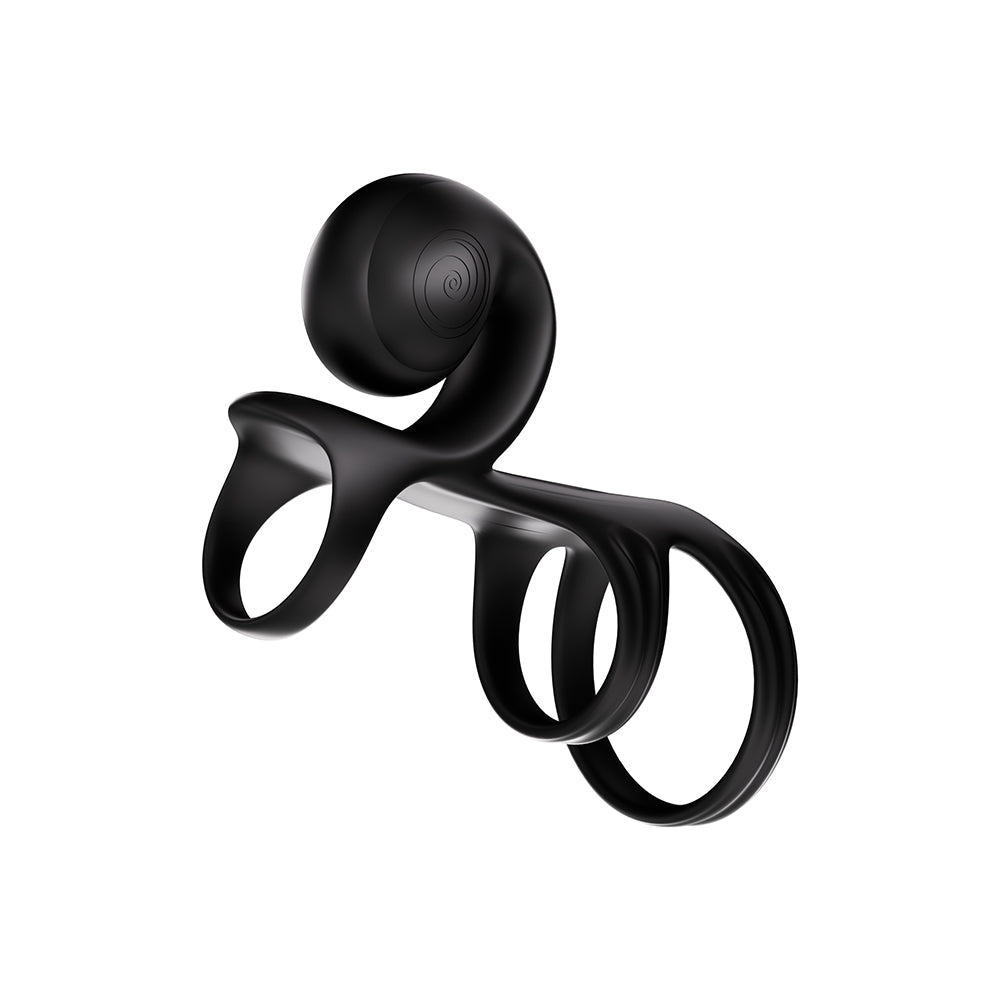 Svibe Snail Jovi Arc Couples Ring Vibrator Noir Haze showcasing its innovative design for enhanced comfort and control.