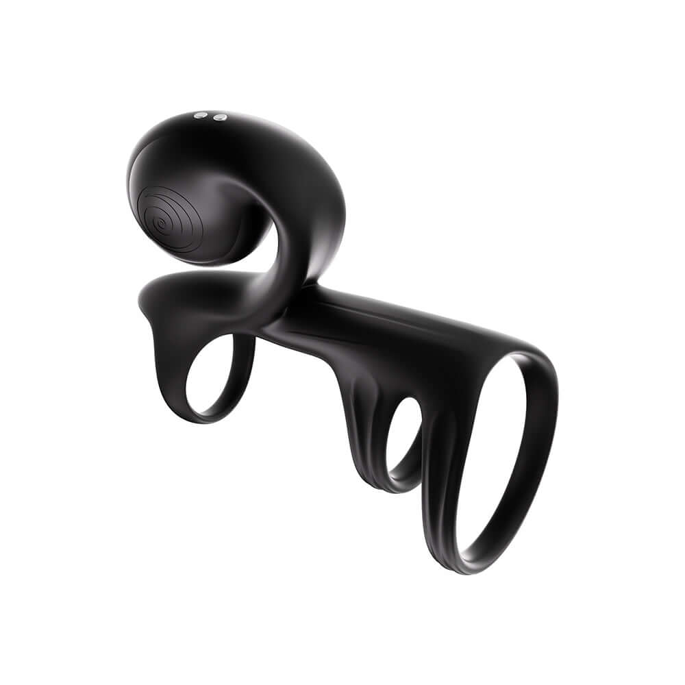 Svibe Snail Jovi Arc Couples Ring Vibrator Noir Haze in sleek black design for enhanced comfort and control.