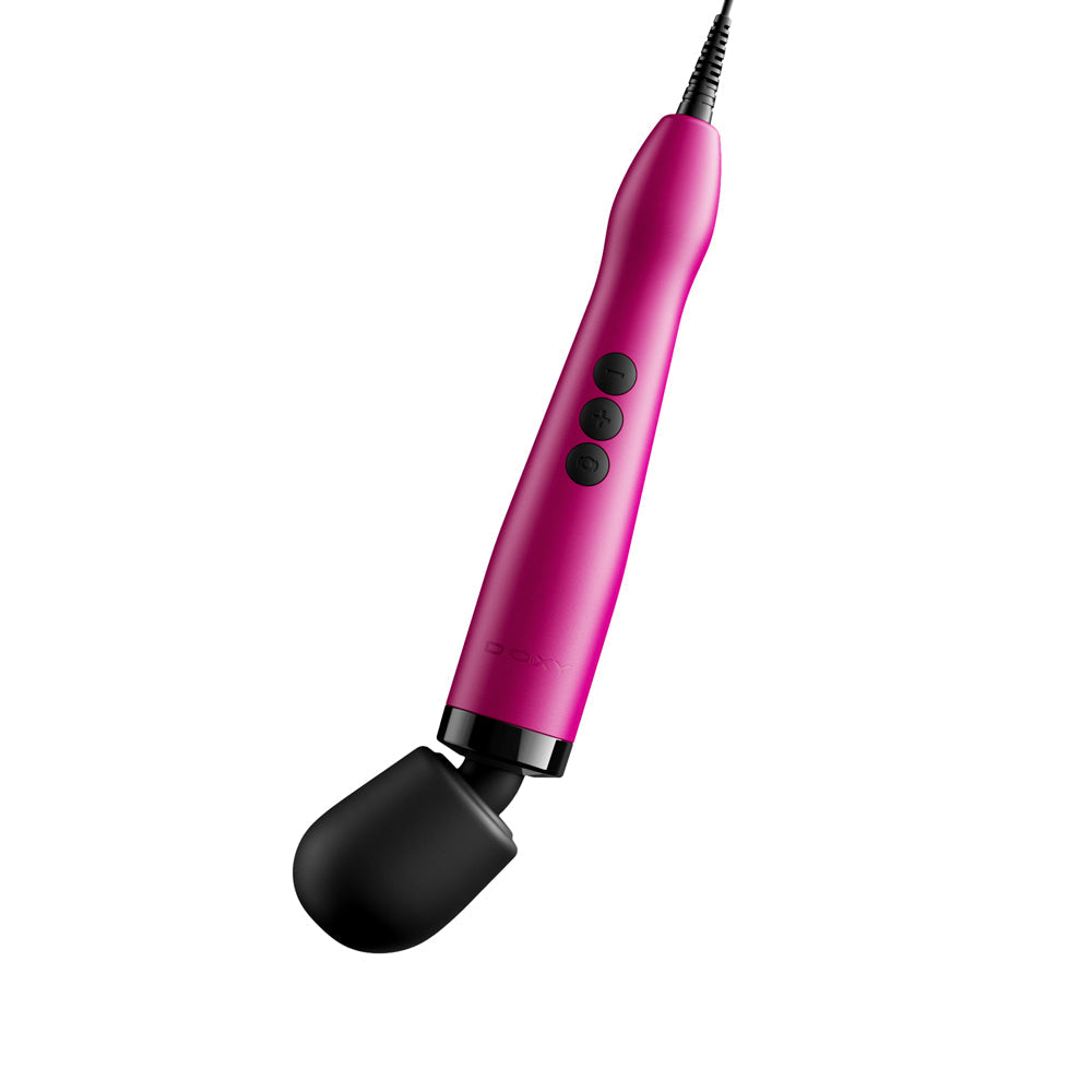 Doxy Original Massager Wand Massager Pink with ergonomic design and power buttons for ultimate relaxation.