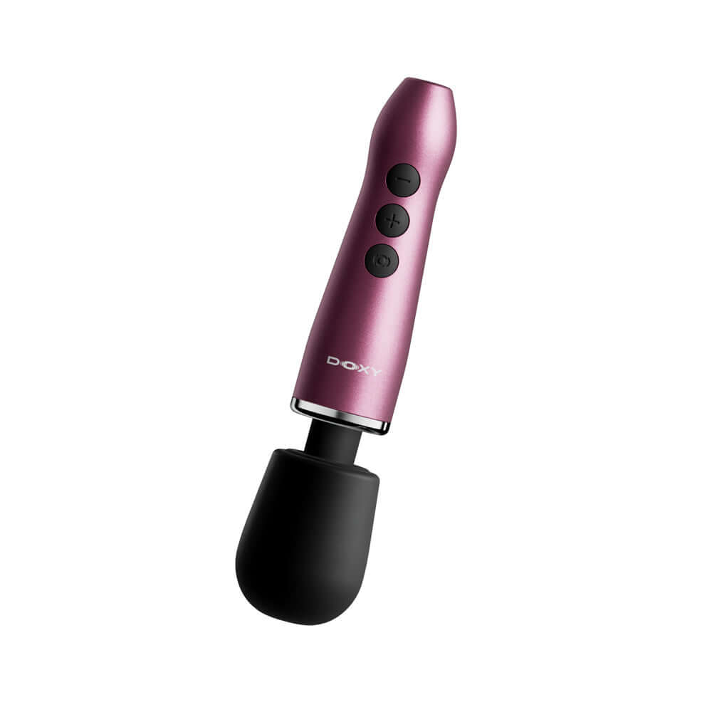 Doxy Go Travel-sized Wand Massager Pink, compact design, powerful performance, ideal for travel and convenience.
