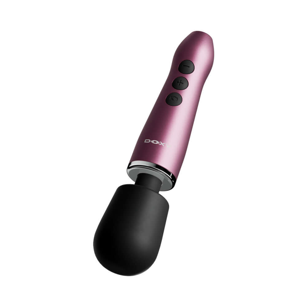 Doxy Go Travel-sized Wand Massager Pink with sleek ergonomic design and powerful performance for travel and home use.