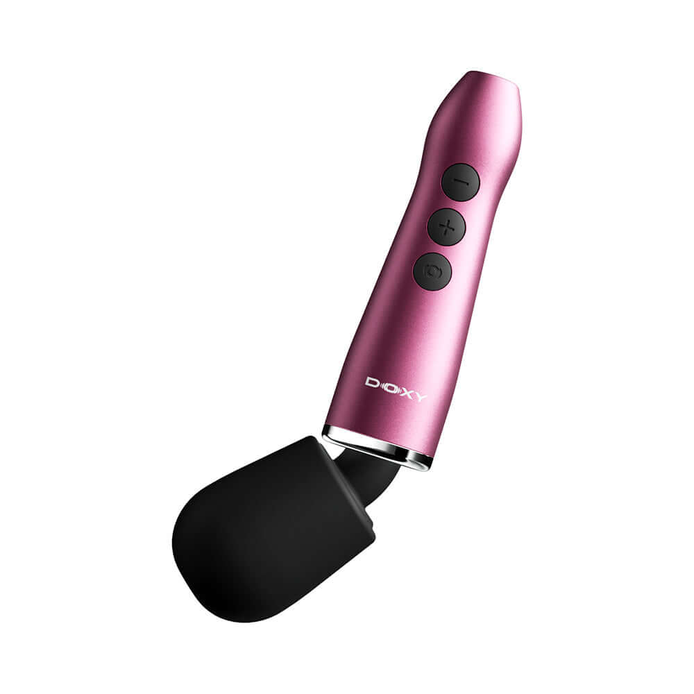 Doxy Go Travel-sized Wand Massager Pink, a compact and powerful massager designed for travel and convenience.