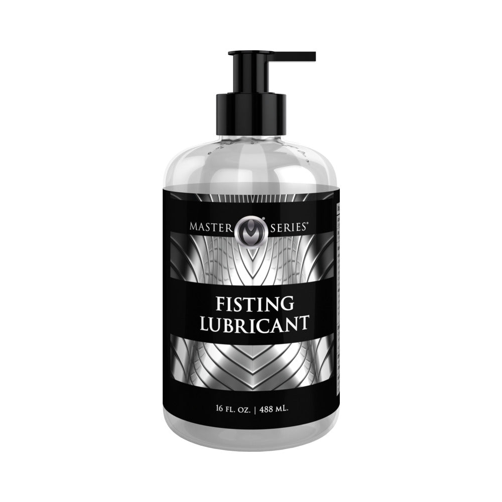 Master Series Fisting Lubricant 16 Oz bottle with pump for smooth, long-lasting intimate play.