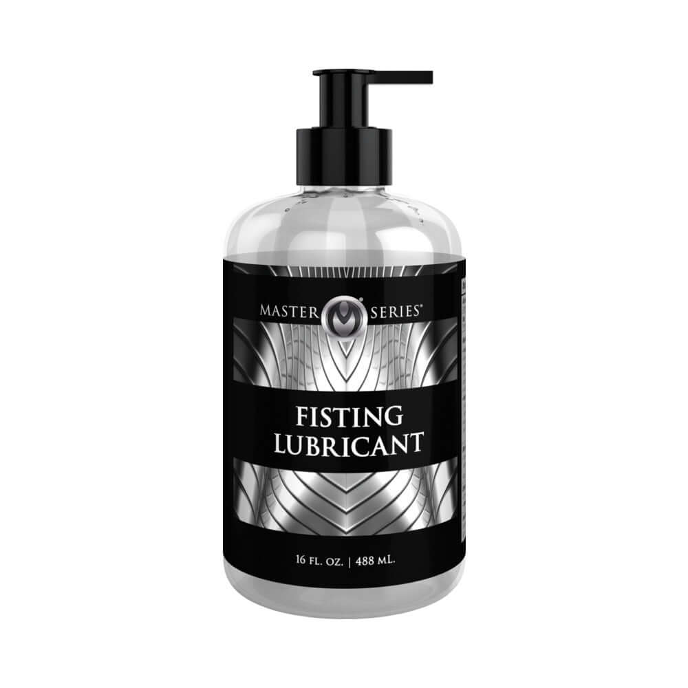 Master Series Fisting Lubricant 16 Oz bottle with pump for smooth, long-lasting intimate play.