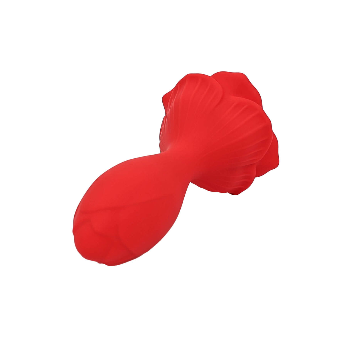 Adam & Eve The Rosebud Remote Control Vibrator Plug in bold red, designed for anal pleasure and partner play.