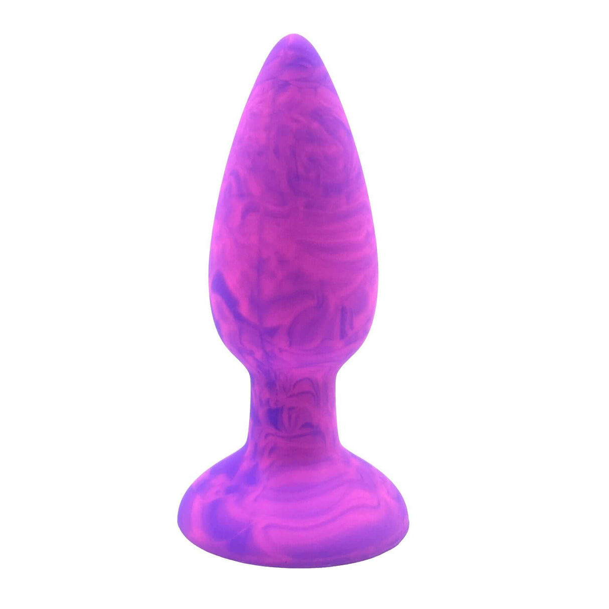 Adam & Eve Groovy Booty Silicone Anal Trainer Set in vibrant purple silicone, elegantly shaped for comfortable anal play.