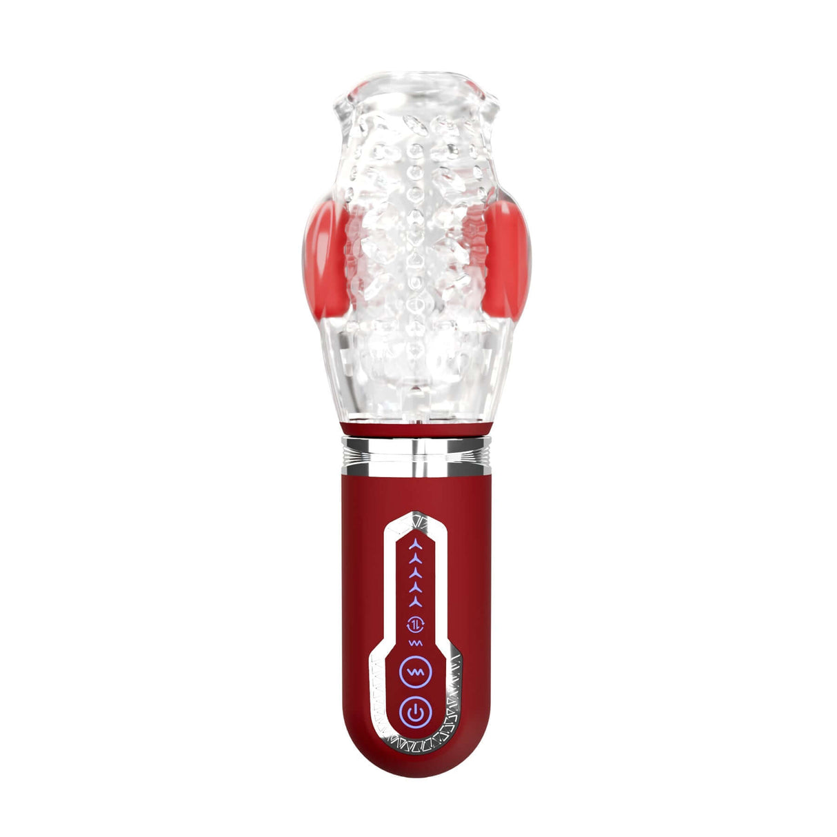 Adam & Eve Pleasure Pro 3000 Rotating & Thrusting Vibro Stroker with nubby sleeve for enhanced pleasure.