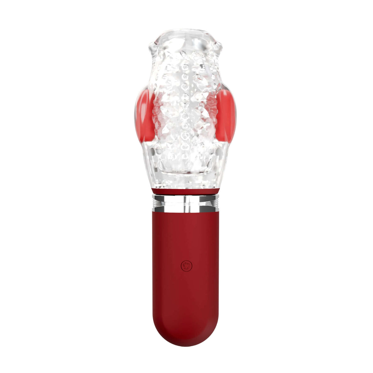 Adam & Eve Pleasure Pro 3000 Rotating & Thrusting Vibro Stroker with nubby sleeve and red base.