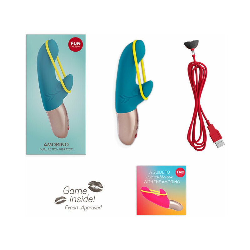 Fun Factory Amorino Dual Action Vibrator Petrol Blue