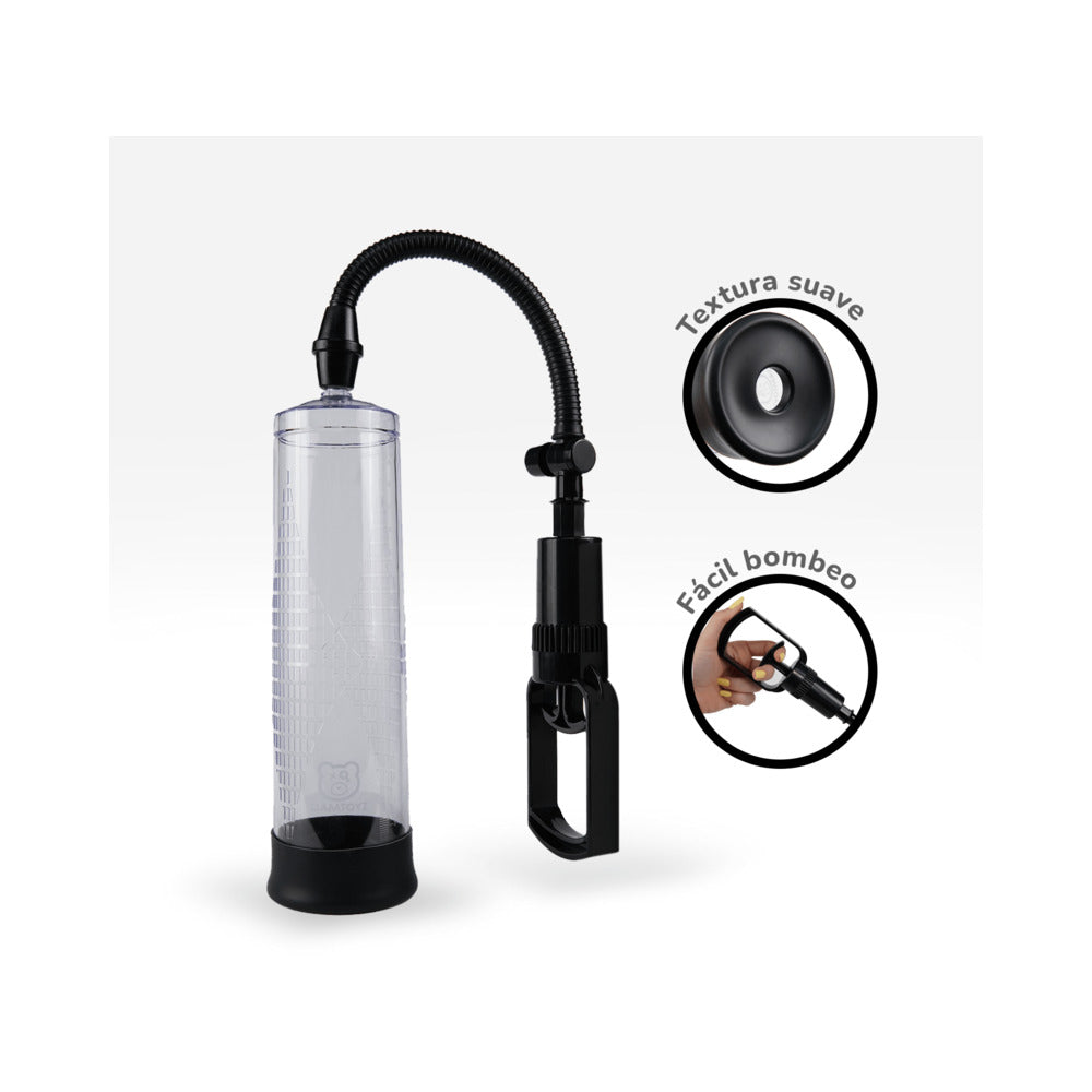 Camtoyz Penis Pump Boostia manual vacuum pump with clear cylinder and easy-to-use handling for intimate wellness.
