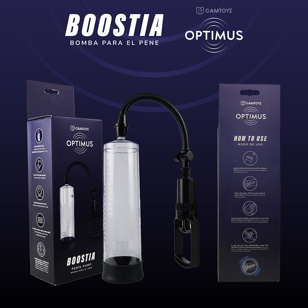 Camtoyz Penis Pump Boostia product image showcasing the manual vacuum pump for intimate wellness.