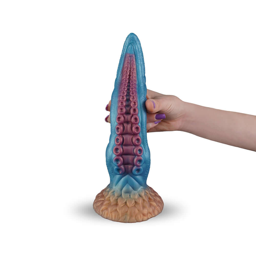 Camtoyz Fantasy Dildo Hydrana featuring a sculpted scale pattern, showcasing its unique design and elegant silhouette.