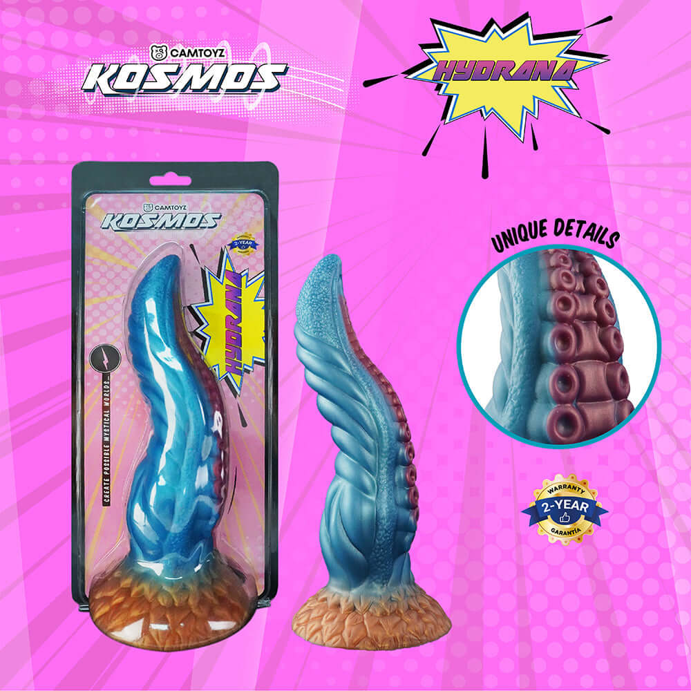 Camtoyz Fantasy Dildo Hydrana displayed in vibrant colors with unique details and artistic design.