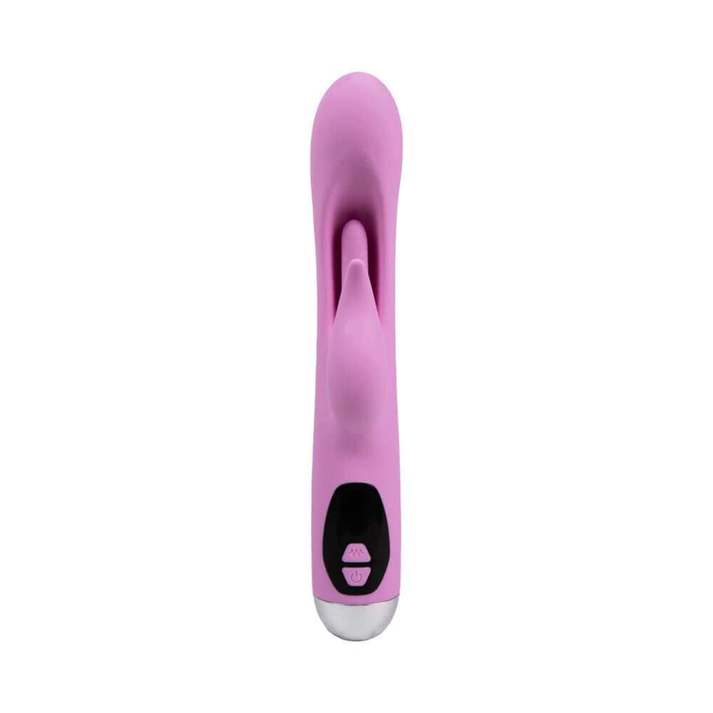 Camtoyz Rabbit Vibrator Usb-c Charging Avery in soft pink silicone with dual stimulation design.