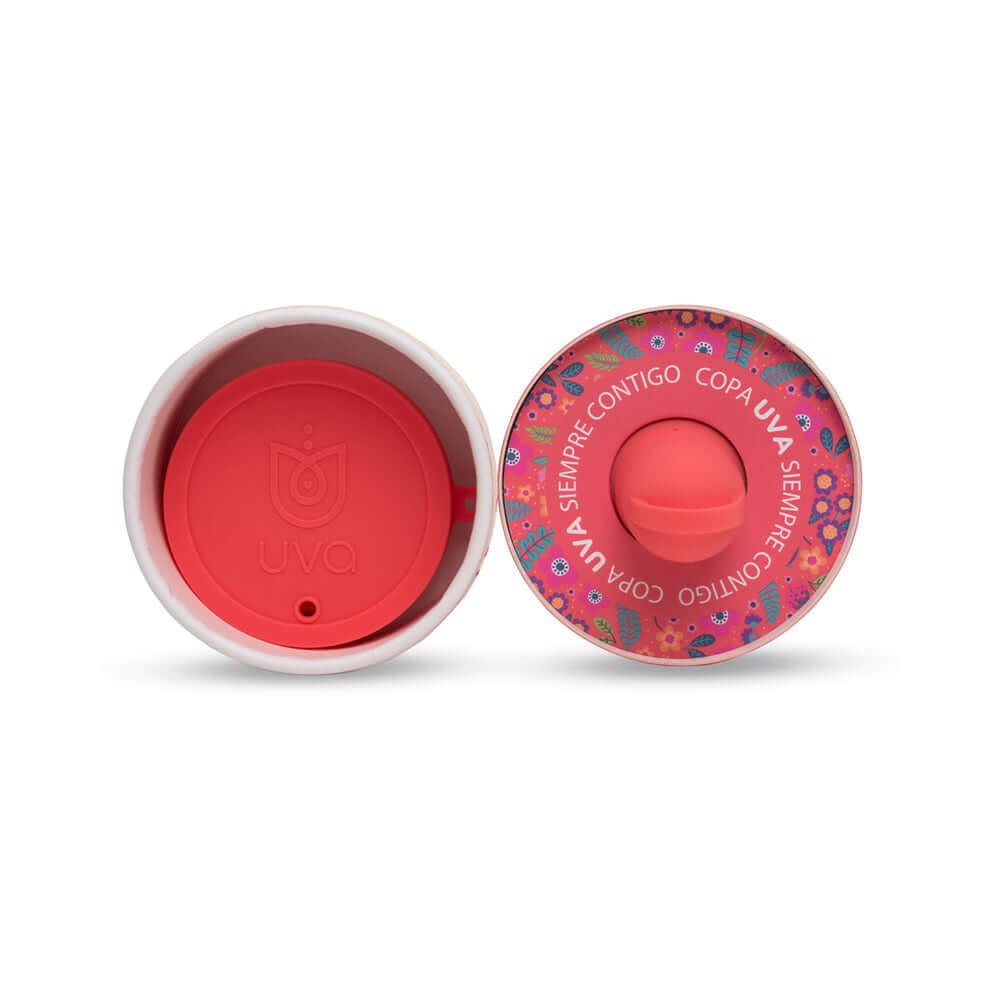 Uva Cup A Menstrual Cup Set in vibrant packaging showcasing the innovative menstrual care solution.
