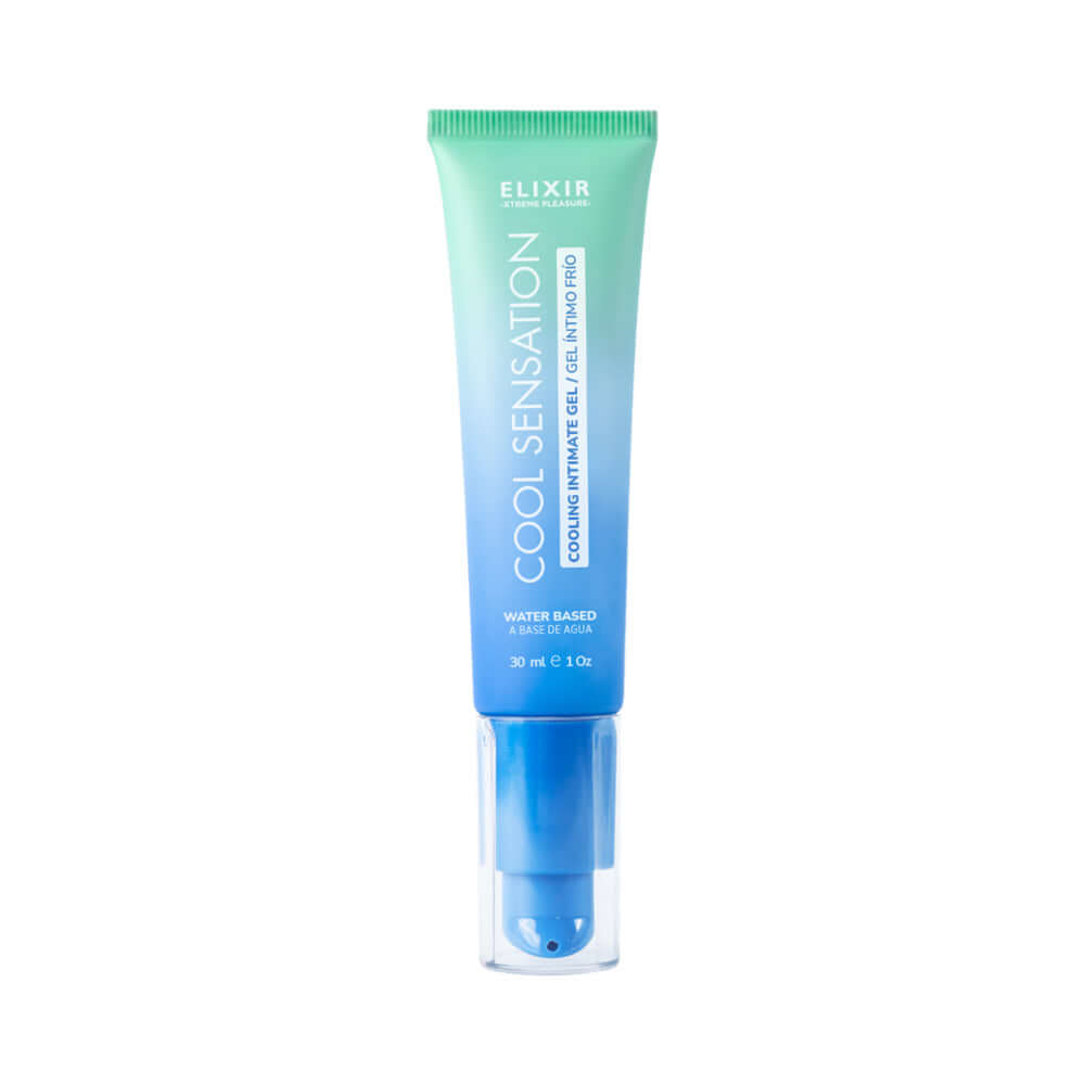 Elixir Cool Sensation Intimate Gel 1 Oz tube, water-based formula for lubrication and cooling sensation.