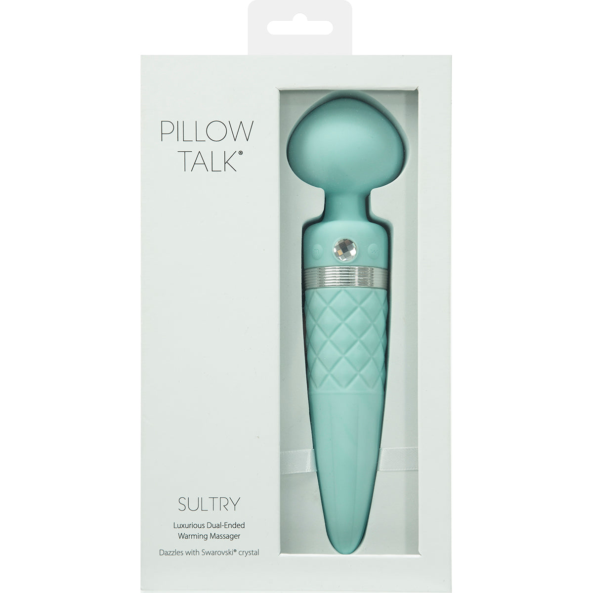 Pillow Talk Sultry Dual-Ended Warming Massager Wand Teal