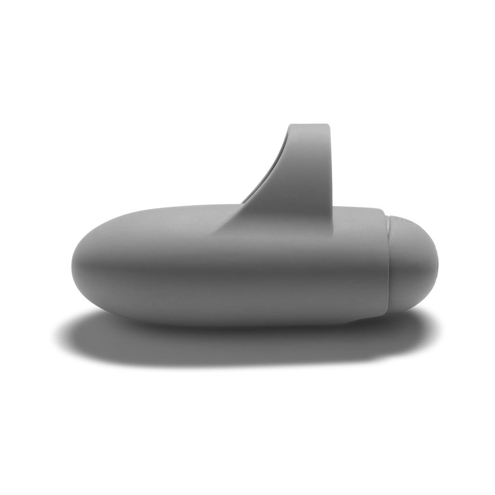 Clitherapy Better Than Your Ex Rechargeable Finger Vibrator in sleek gray design for precise clitoral stimulation.
