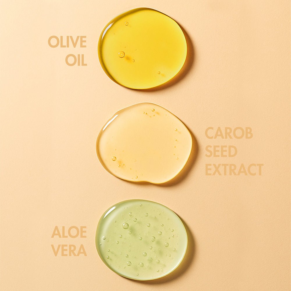 Slow Sex Anal Soothing Oil Before And After Care featuring olive oil, carob seed extract, and aloe vera drops.