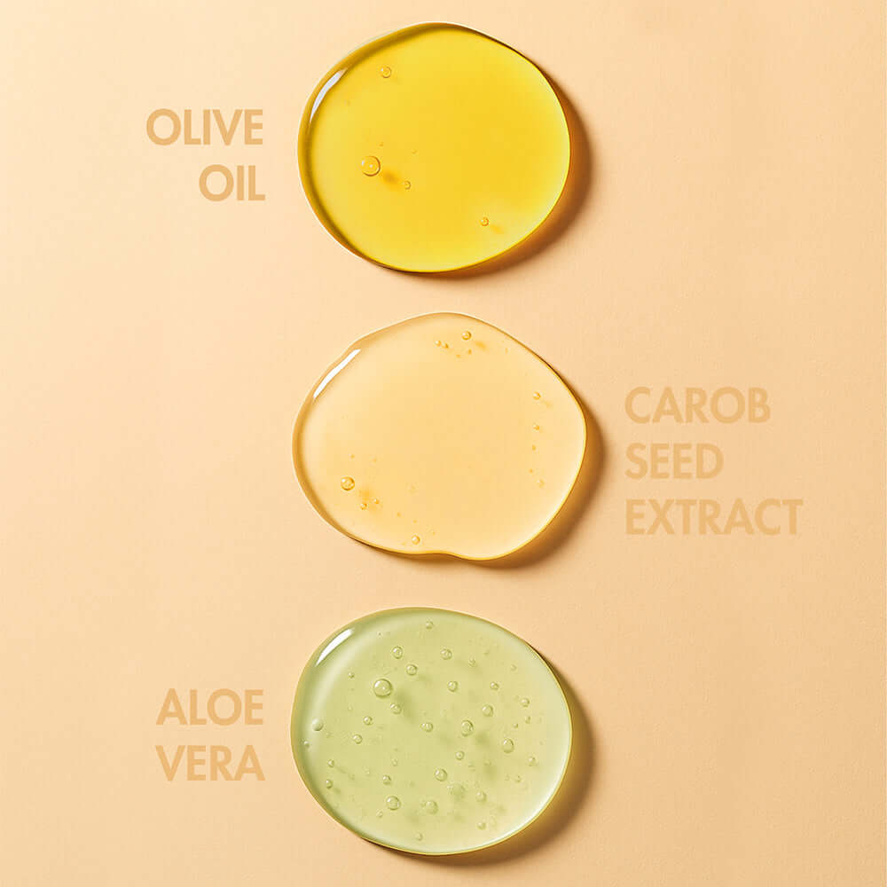 Slow Sex Anal Soothing Oil Before And After Care featuring olive oil, carob seed extract, and aloe vera drops.