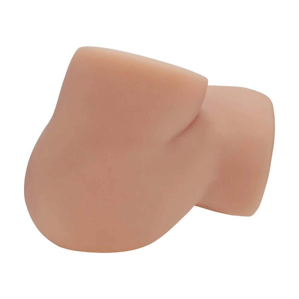 Xkin Bodyforms Lux Arden Dual Entry Vibrating Masturbator Tan realistic texture and design, dual-entry feature highlighted