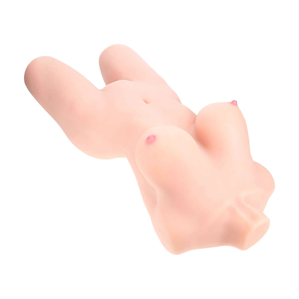 Xkin Bodyforms Lyla Rose Posable Dual Entry Vibrating Masturbator displayed from above, showcasing its realistic design and features.