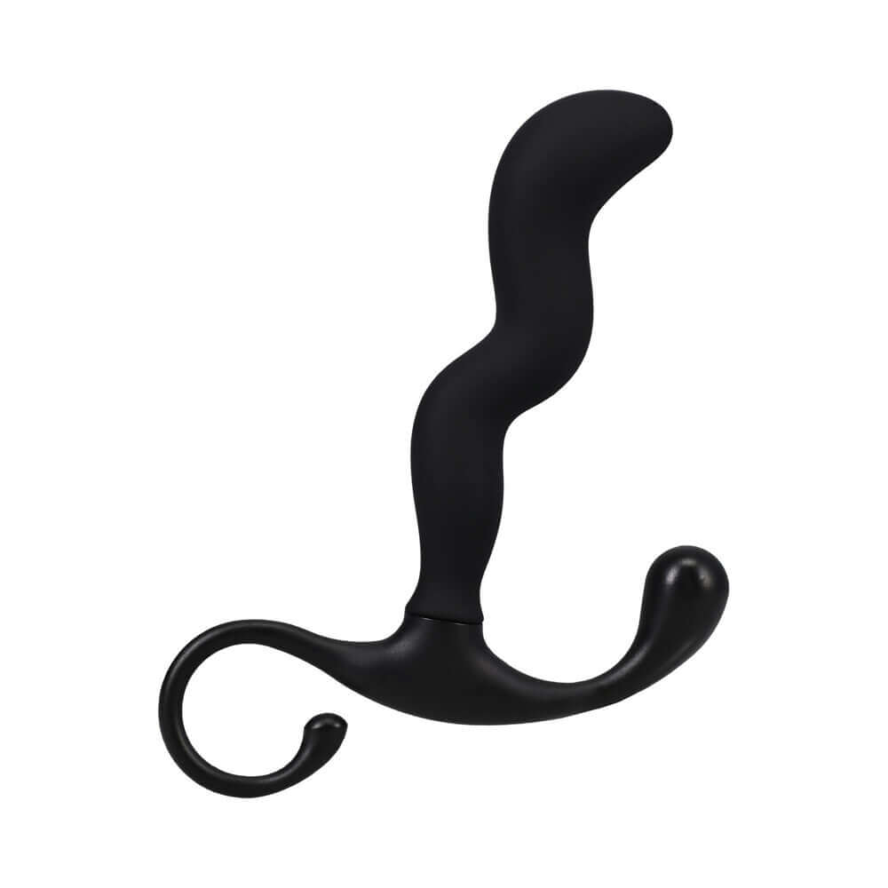 Optimale Zig Zag Silicone P-massager Black designed for prostate health and pleasure with flexible body-safe silicone.