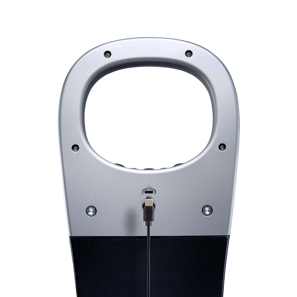 The Cowgirl Thrust Rider Premium Sex Machine control panel showing connection port and ergonomic design.