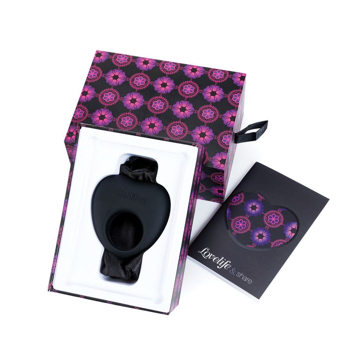 OhMiBod LoveLife Share Vibrating Ring Black