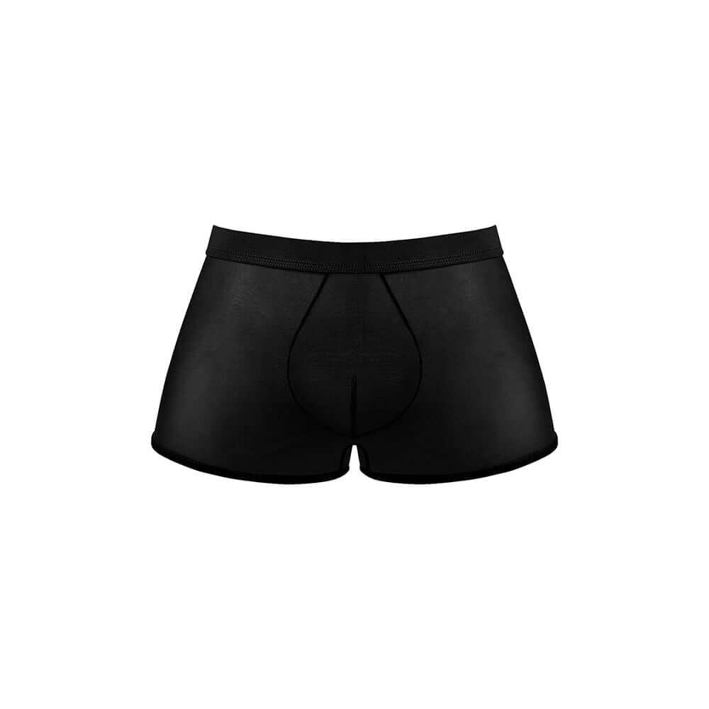 Male Power Mesh 2.0 Mini Short Black XL showcasing a sleek low-rise fit and breathable mesh fabric.