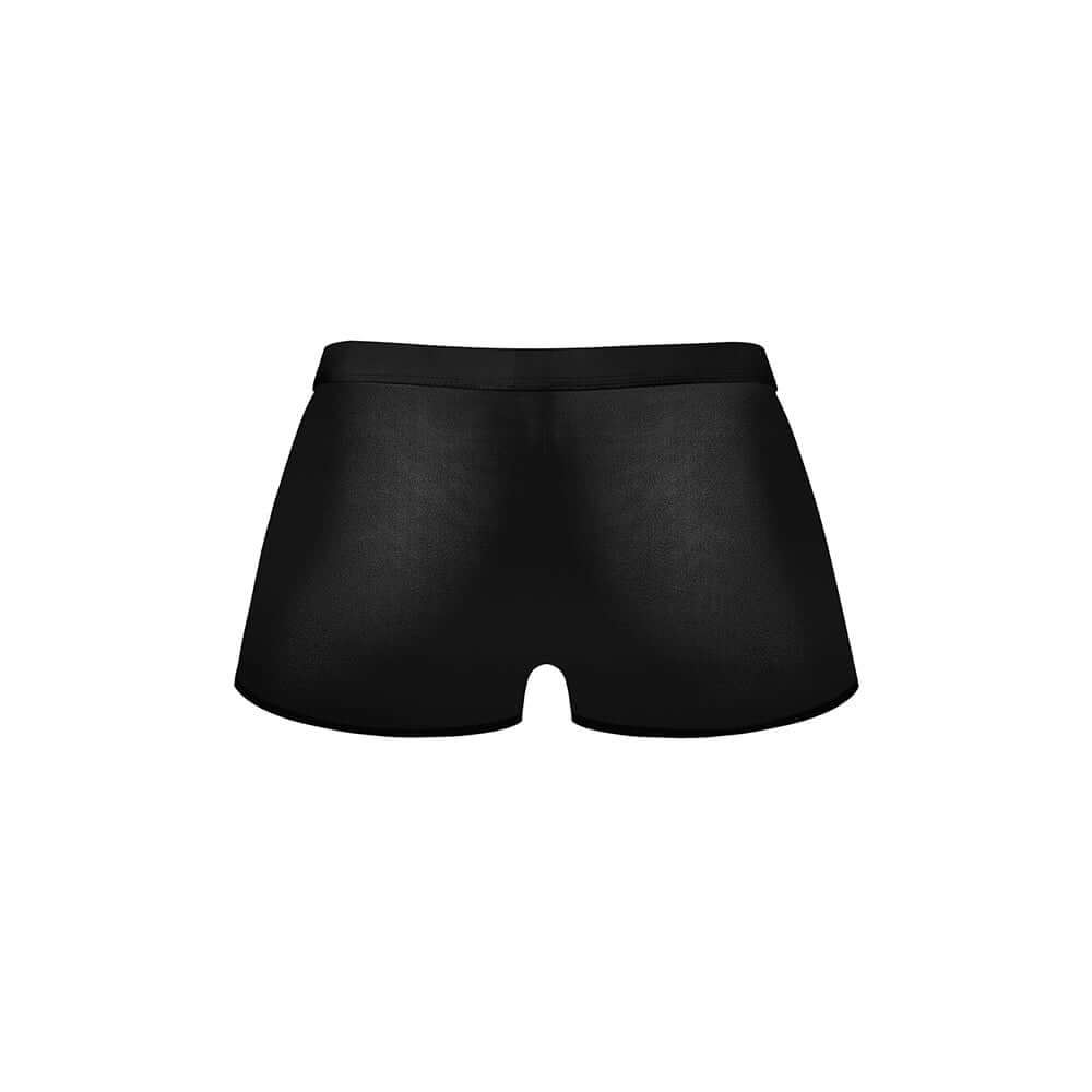 Male Power Mesh 2.0 Mini Short Black XL - back view of lightweight men's athletic shorts.