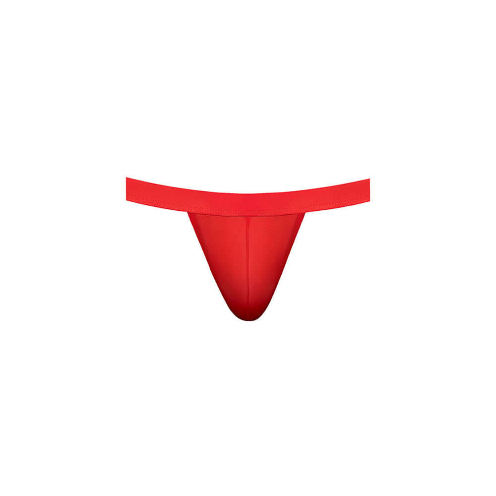 Male Power Mesh 2.0 Strappy Ring Jock Red S M jockstrap with a sleek red design for athletic support and style.