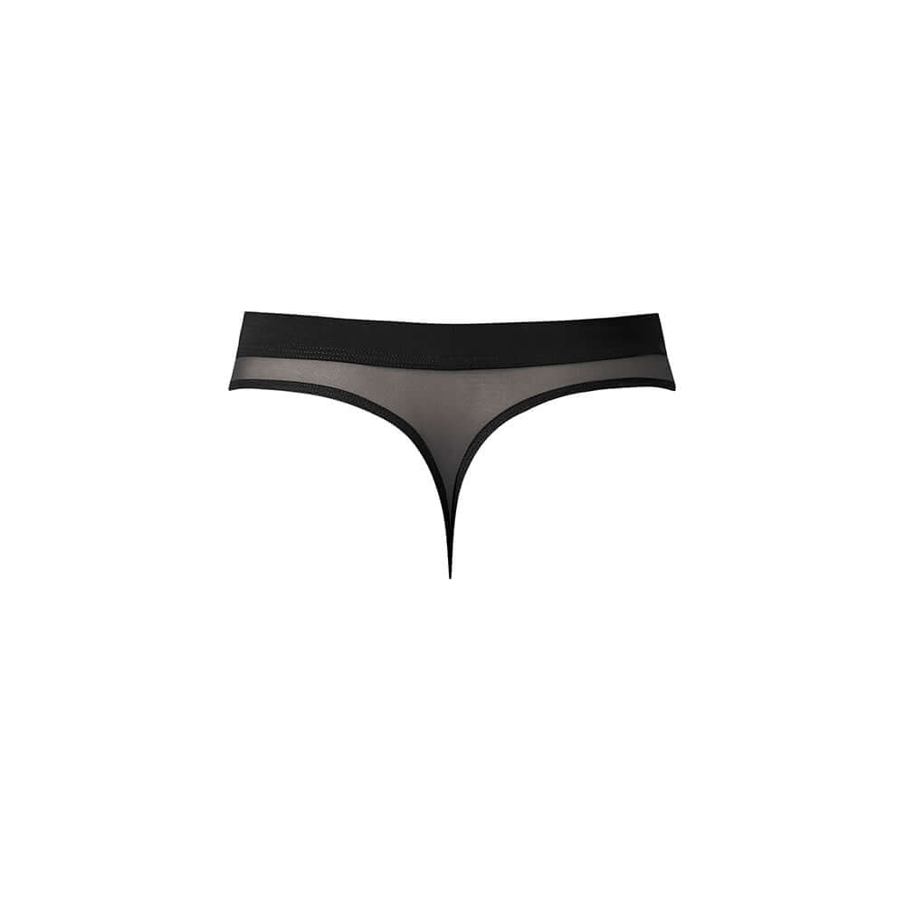 Male Power Mesh 2.0 Bong Thong Black S M - sleek and breathable men's thong with a supportive pouch.