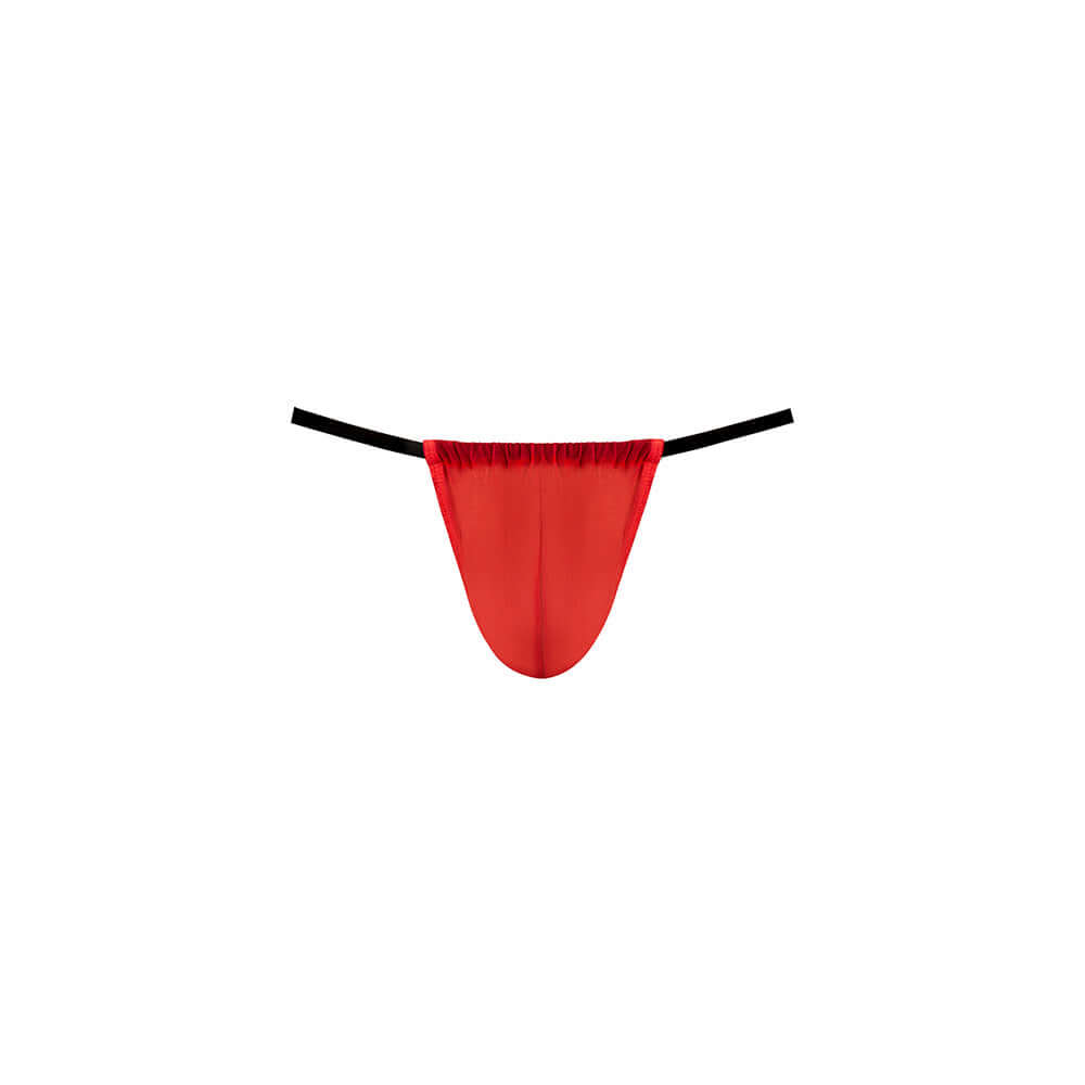 Male Power Mesh 2.0 G-string Red OS showcasing a minimalist design with breathable mesh fabric.