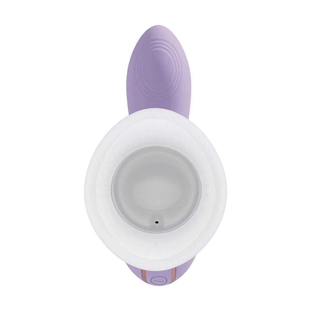 Vive Dolce Callalily G-spot Tapping Stimulator & Breast Vulva Pump top view showcasing its ergonomic design.