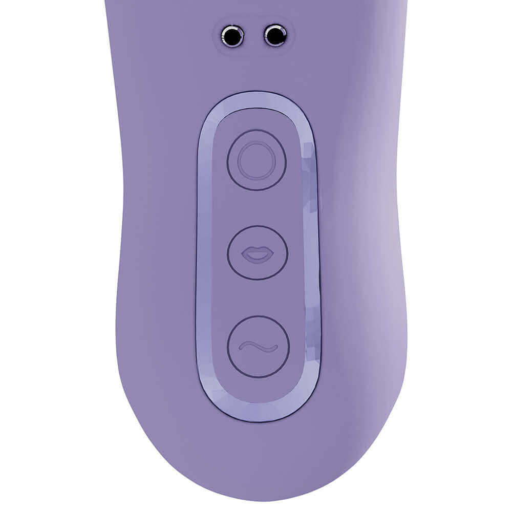 Vive Dolce Callalily G-spot Tapping Stimulator & Breast Vulva Pump control panel with ergonomic buttons.