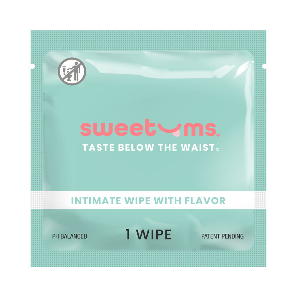 Sweetums Intimate Wipes Sweet Mint Flavor 10 Pack - individually wrapped intimate wipe with flavor