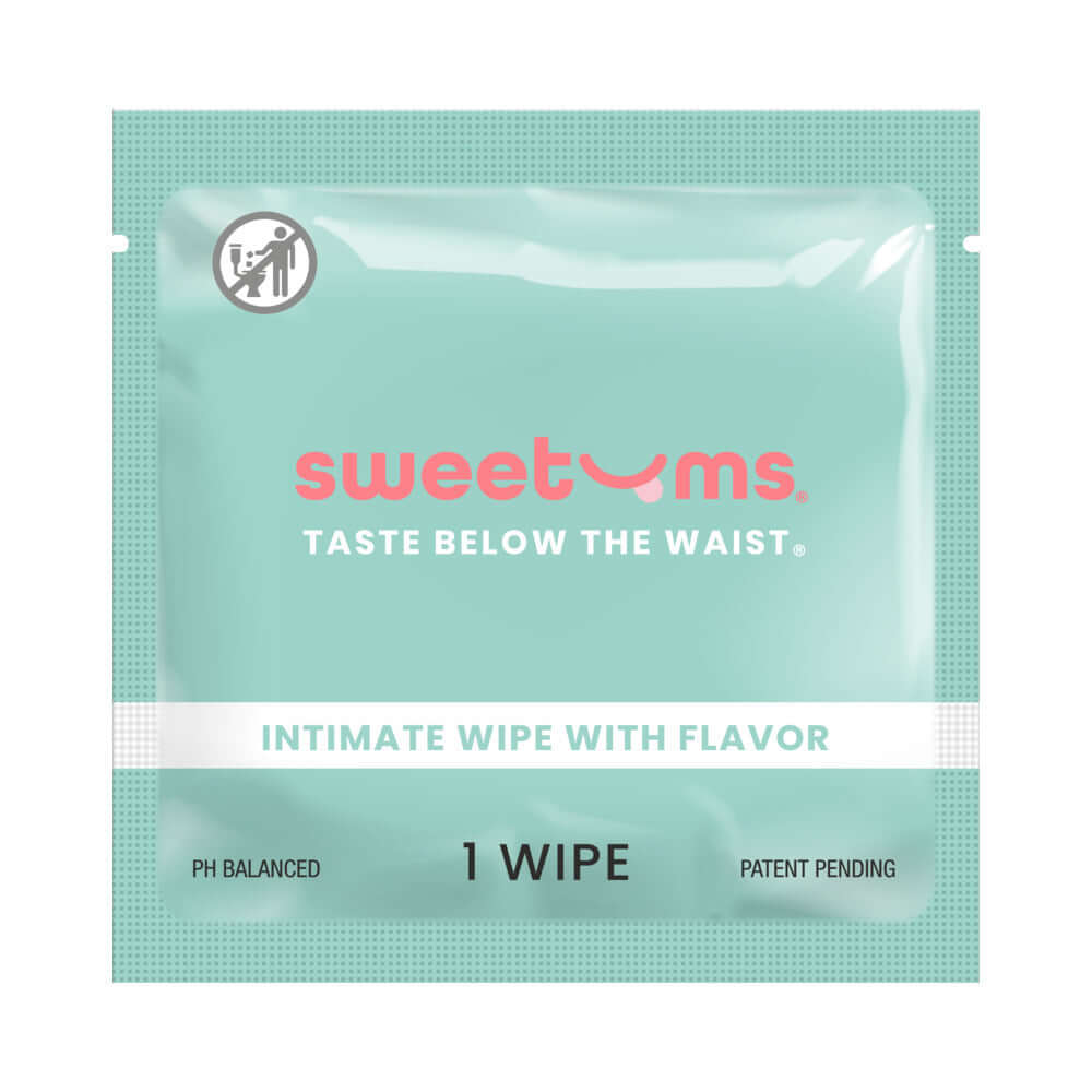 Sweetums Intimate Wipes Sweet Mint Flavor 10 Pack - individually wrapped intimate wipe with flavor