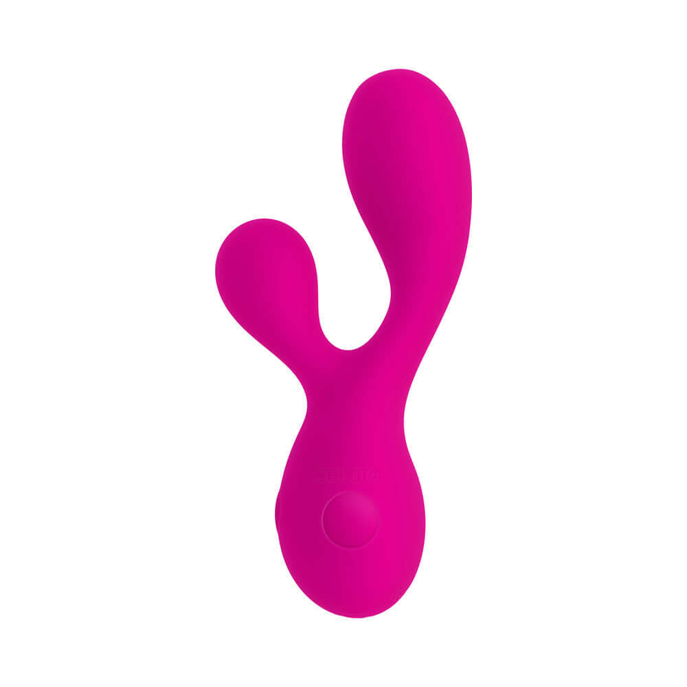 Selopa My Buddy Floppy Mini Dual Vibrator Pink with flexible design for dual stimulation.
