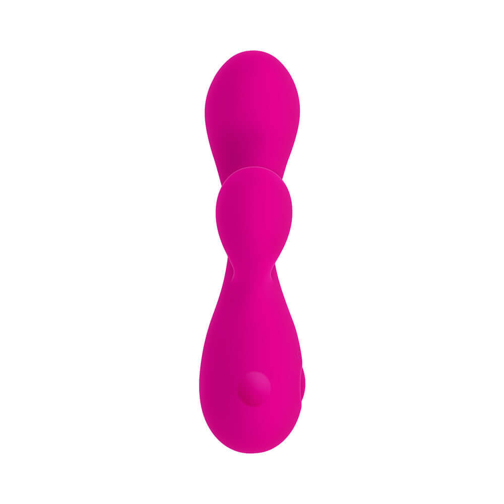Selopa My Buddy Floppy Mini Dual Vibrator Pink shown from above, highlighting its compact and dual-stimulation design.