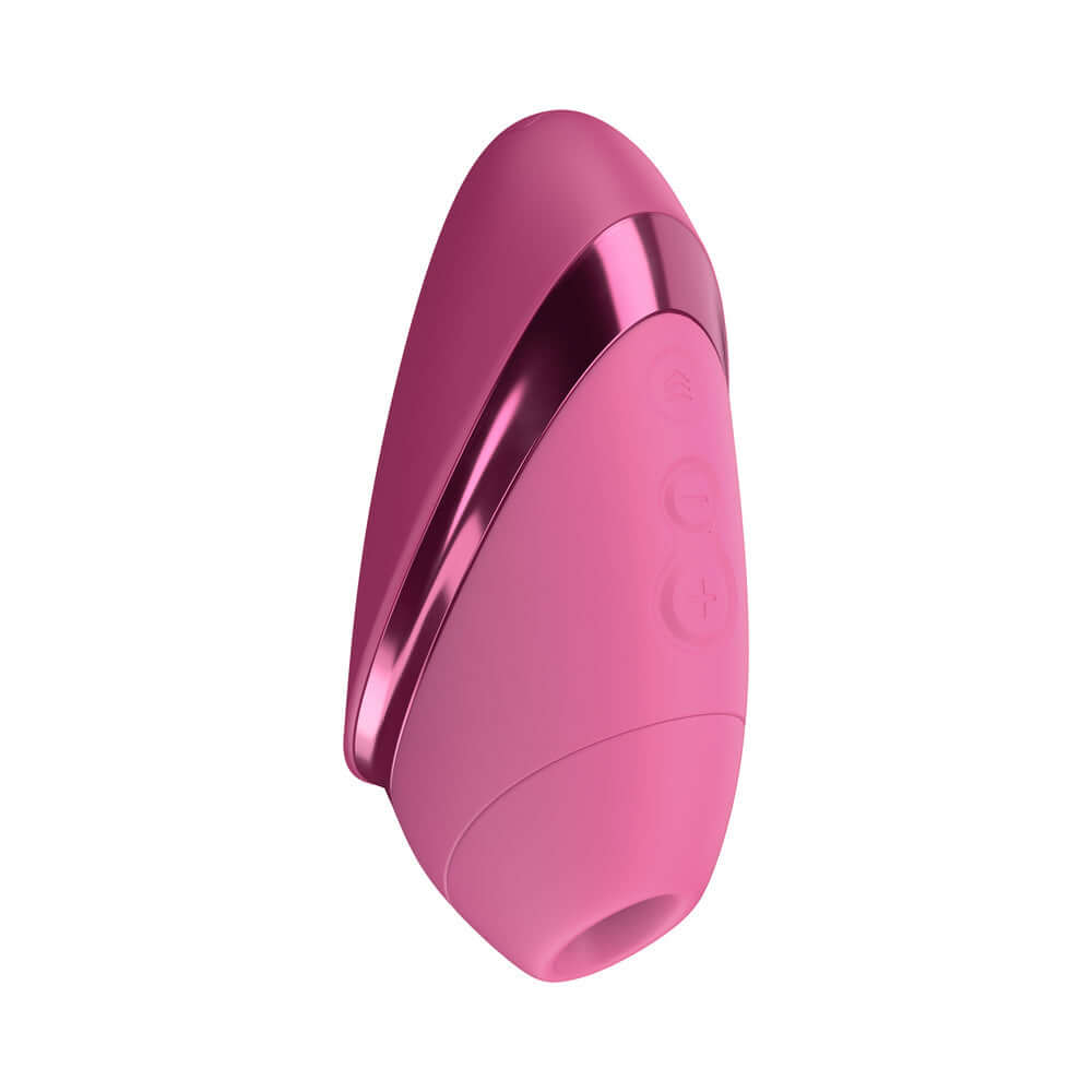 Womanizer Next Liberty Air Clitoral Massager Vibrant Pink in a sleek design with buttons for easy control.