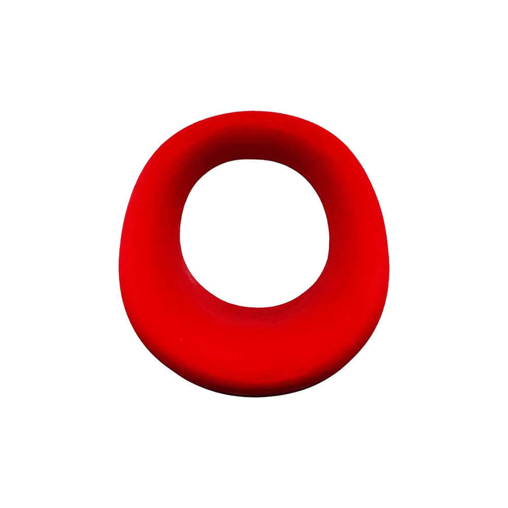 Oxballs Hunkyjunk Expander Slimmer Scoop Style Cockring Red - ergonomic red silicone cockring with scoop-style design.