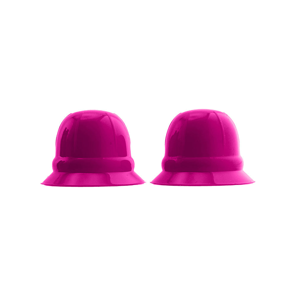 Oxballs Hunkyjunk Nano Nips Nipple-nubs Pink Silicone shown in vibrant pink color, designed for nipple stimulation.