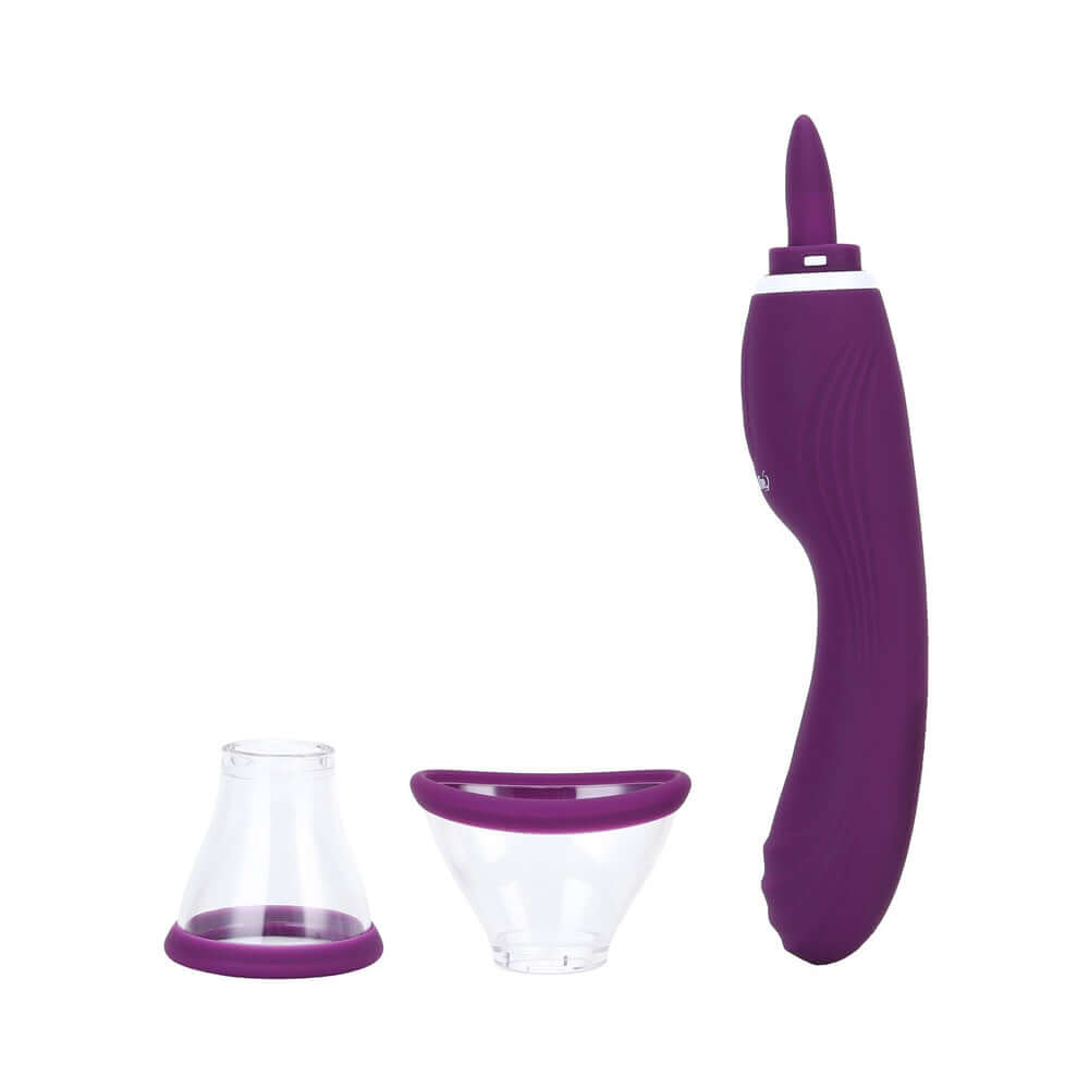 Adam & Eve The Femmina Licking Pump with attachments for enhanced pleasure and stimulation.