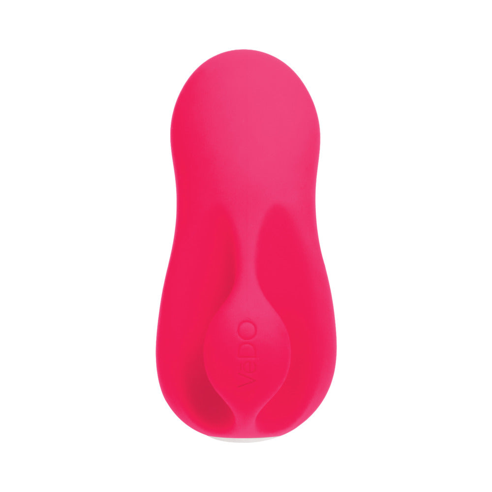 Vedo Luxi Rechargeable Clitoral Finger Vibe Pink, a compact finger vibe for precise targeted pleasure.