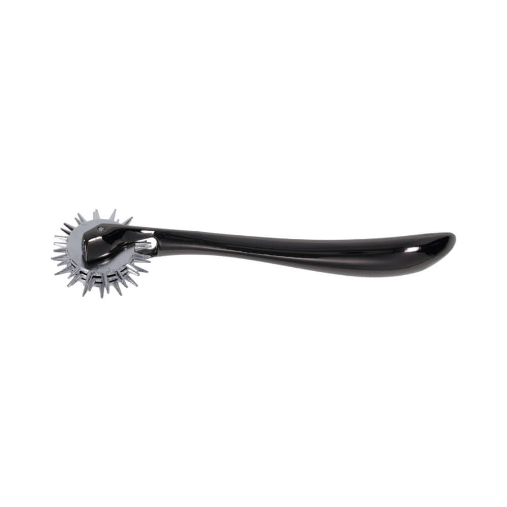 Sportsheets Signature Wartenberg Wheel for sensation play with precision rolling wheels and curved handle.
