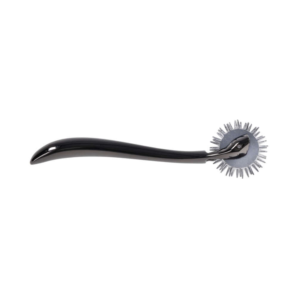 Sportsheets Signature Wartenberg Wheel with three rolling wheels and a curved handle for enhanced control.