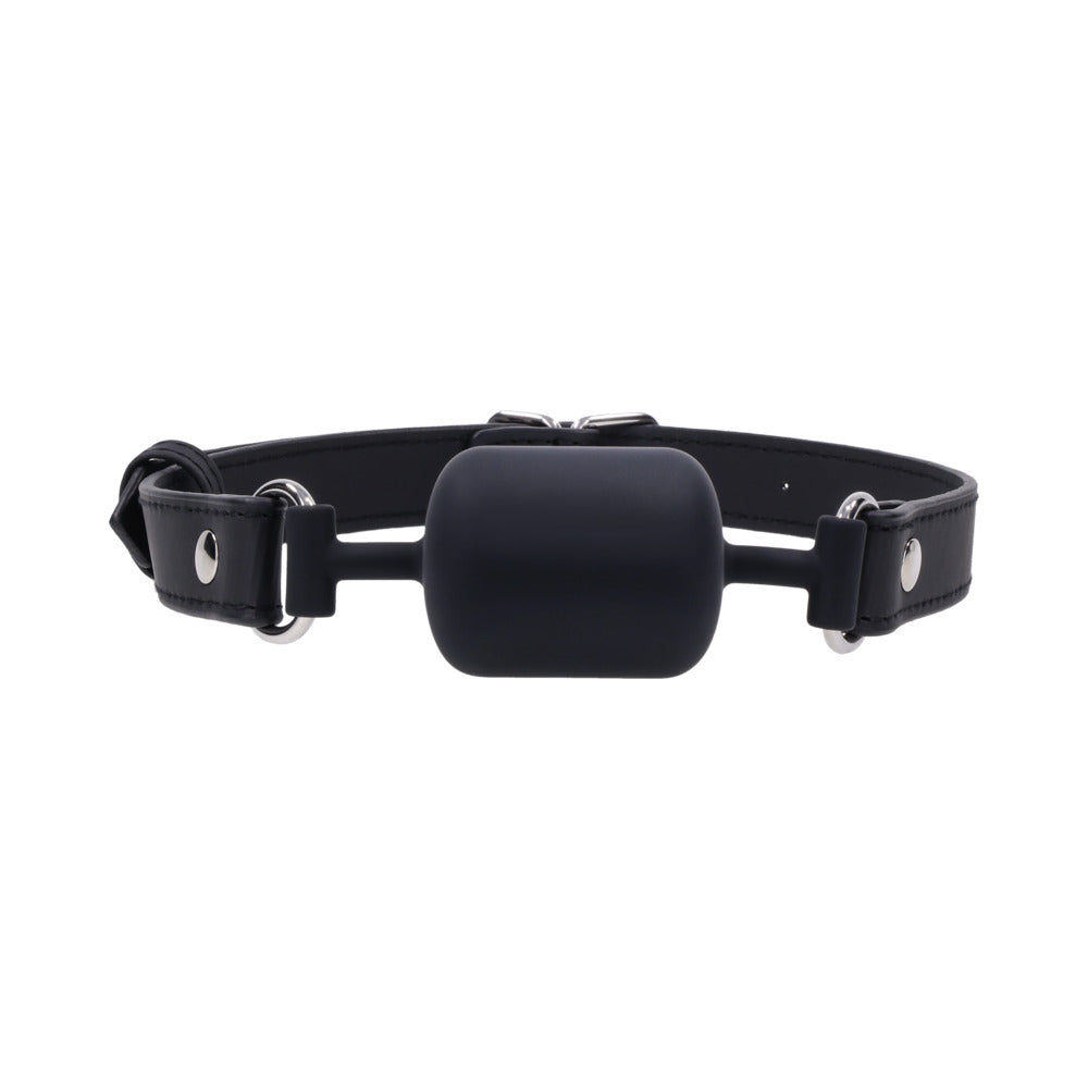 Sportsheets Signature Midnight Muse Barrel Gag with sleek cylindrical design for sophisticated power-exchange play.